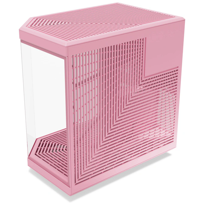 Carcasa HYTE Y70, Mid-Tower, ATX/Micro-ATX/Mini-ITX, Tempered Glass, Panoramic View Design, Strawberry Milk - Imagine 3