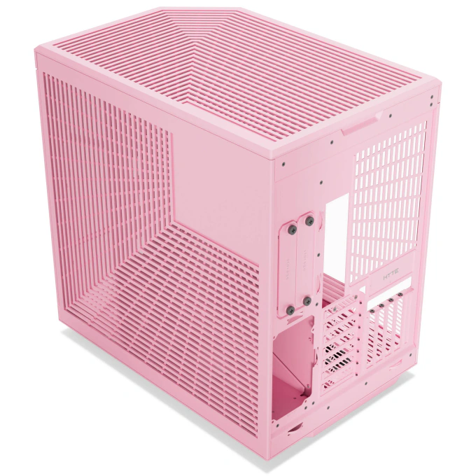 Carcasa HYTE Y70, Mid-Tower, ATX/Micro-ATX/Mini-ITX, Tempered Glass, Panoramic View Design, Strawberry Milk - Imagine 4