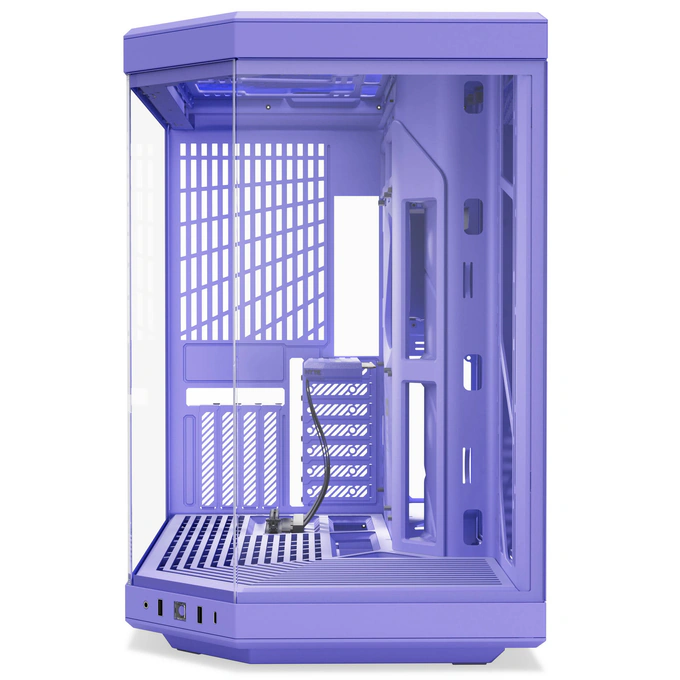 Carcasa HYTE Y70, Mid-Tower, ATX/Micro-ATX/Mini-ITX, Tempered Glass, Panoramic View Design, Taro Milk - Imagine 2