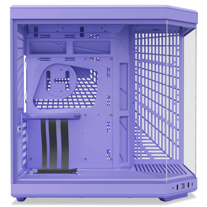 Carcasa HYTE Y70, Mid-Tower, ATX/Micro-ATX/Mini-ITX, Tempered Glass, Panoramic View Design, Taro Milk - Imagine 5
