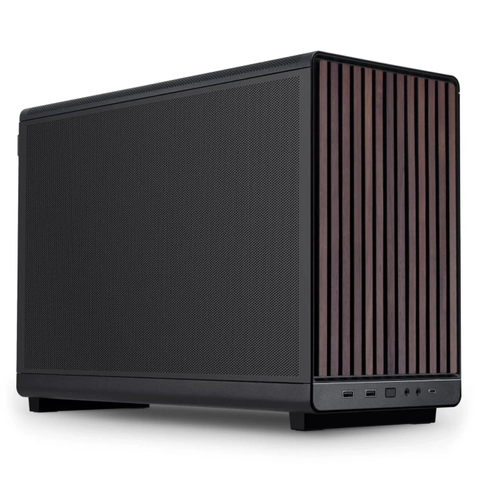 Carcasă Lian Li DAN Cases, A3-mATX-WD, Micro-ATX/Mini-ITX, Black (Wood Edition) - Imagine 1