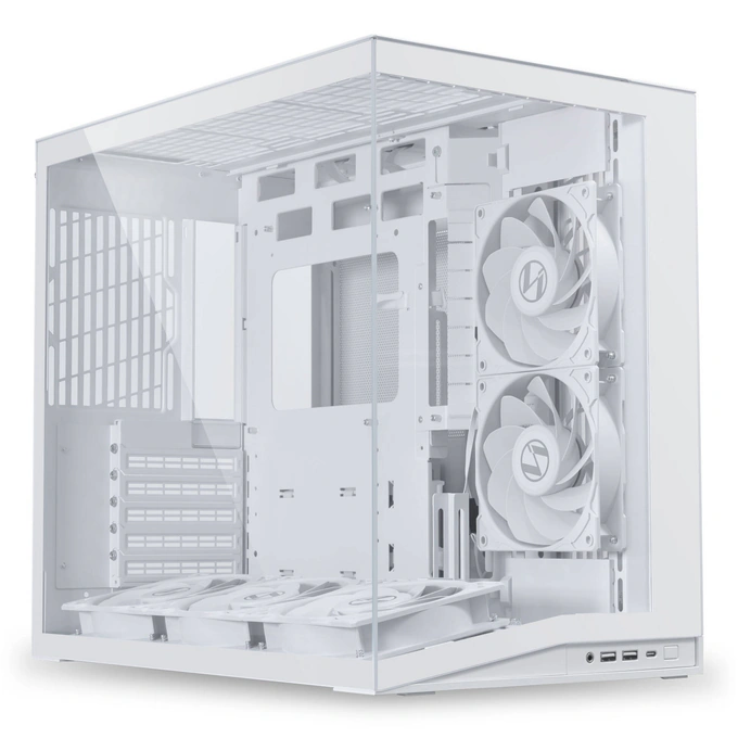 Carcasa LIAN LI Dynamic Mini V2 Flow O11DMIV2FW, ATX, Tempered Glass, White - Imagine 1