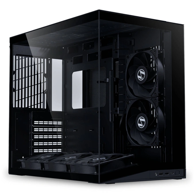 Carcasa LIAN LI Dynamic Mini V2 Flow O11DMIV2FX, ATX, Tempered Glass, Black - Imagine 1