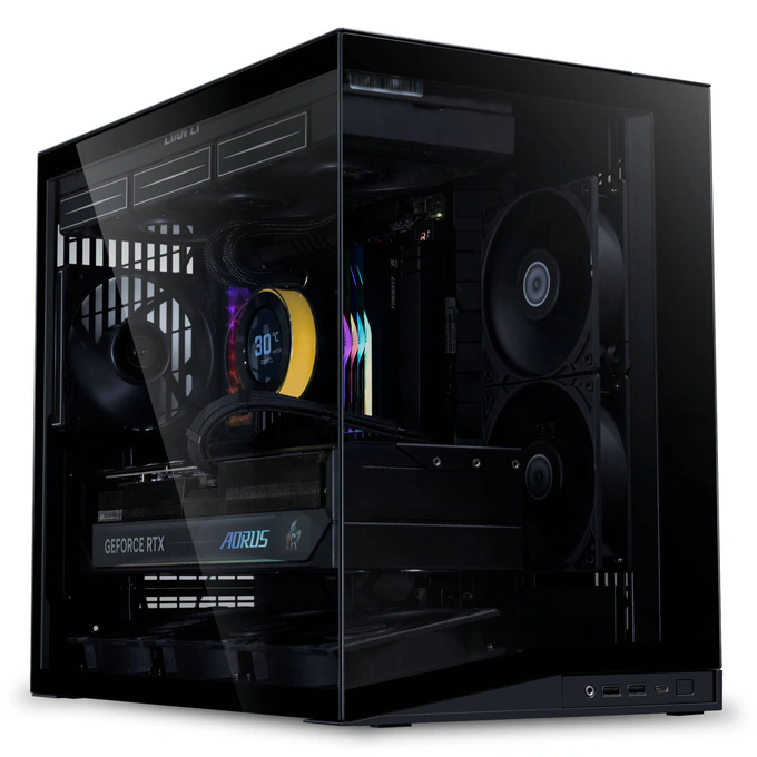 Lian LI Carcasa LIAN LI Dynamic Mini V2 Flow O11DMIV2FX, ATX, Tempered Glass, Black - IT-Fashion.ro