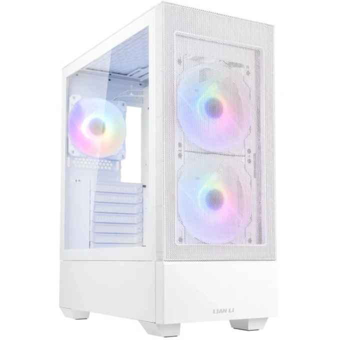 Carcasă Lian Li LANCOOL 205 Mesh C, Mid-Tower, ATX/Micro-ATX/Mini-ITX, ARGB Airflow, Tempered Glass, White - Imagine 1