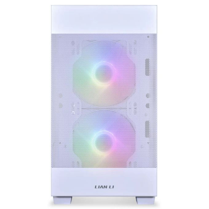 Carcasă Lian Li LANCOOL 205M Mesh, Micro-ATX/Mini-ITX, ARGB Airflow, Tempered Glass, White - Imagine 3