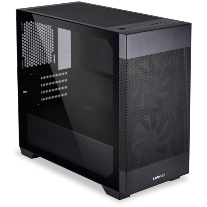 Carcasă Lian Li LANCOOL 205M Mesh, Micro-ATX/Mini-ITX/ATX, ARGB, Mesh Airflow, Tempered Glass, Black - Imagine 4