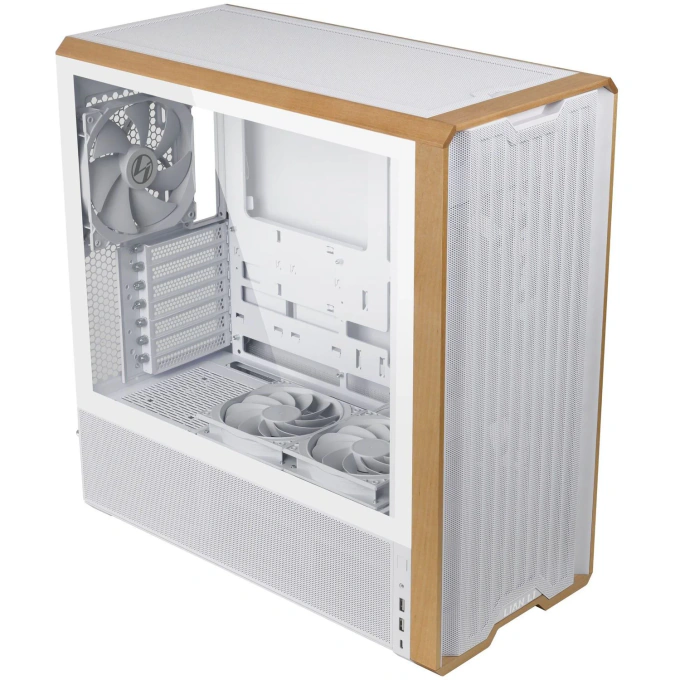 Carcasă Lian Li LANCOOL 217W, Mid-Tower, E-ATX/ATX/Micro-ATX/Mini-ITX, Tempered Glass, Mesh Airflow, White - Imagine 1