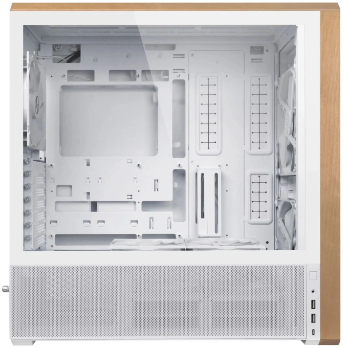 Lian LI Carcasă Lian Li LANCOOL 217W, Mid-Tower, E-ATX/ATX/Micro-ATX/Mini-ITX, Tempered Glass, Mesh Airflow, White - IT-Fashion.ro
