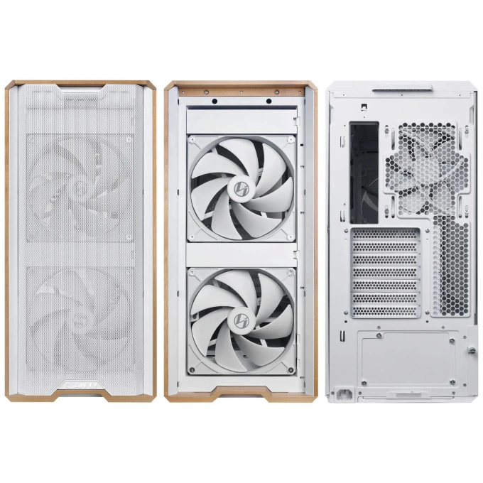 Carcasă Lian Li LANCOOL 217W, Mid-Tower, E-ATX/ATX/Micro-ATX/Mini-ITX, Tempered Glass, Mesh Airflow, White - Imagine 3