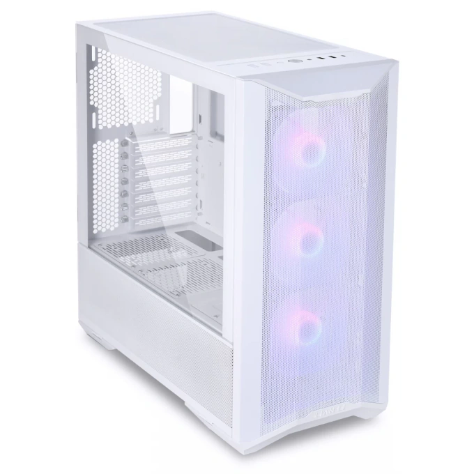 Carcasă Lian Li LANCOOL II Mesh C RGB Snow – Flux de aer optim și design premium alb - Imagine 2
