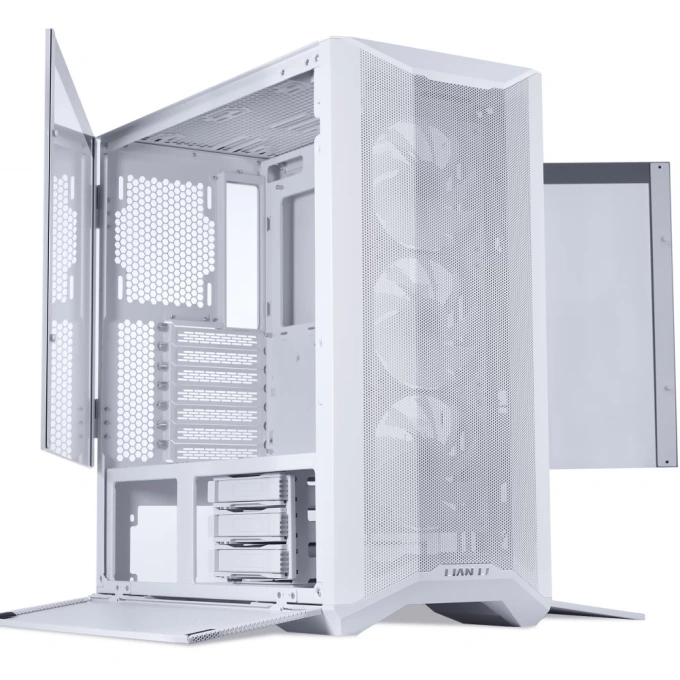Carcasă Lian Li LANCOOL II Mesh C RGB Snow – Flux de aer optim și design premium alb - Imagine 3