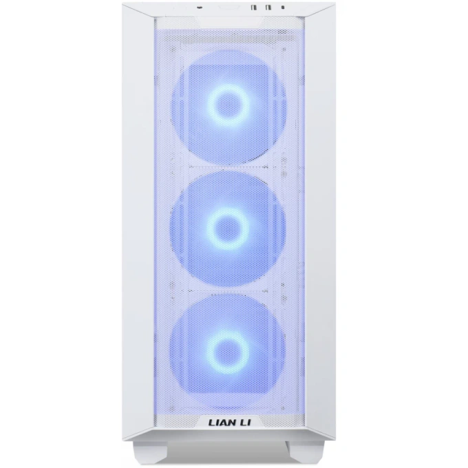 Carcasă Lian Li LANCOOL III RGB, Mid-Tower, E-ATX/ATX/Micro-ATX/Mini-ITX, Mesh Airflow, Tempered Glass, ARGB Fans, White - Imagine 2