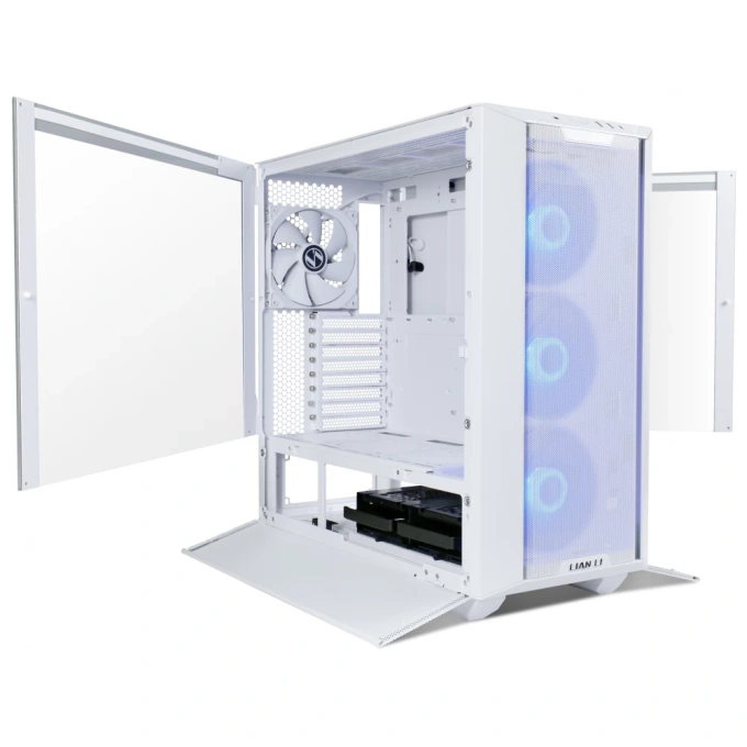 Carcasă Lian Li LANCOOL III RGB, Mid-Tower, E-ATX/ATX/Micro-ATX/Mini-ITX, Mesh Airflow, Tempered Glass, ARGB Fans, White - Imagine 4
