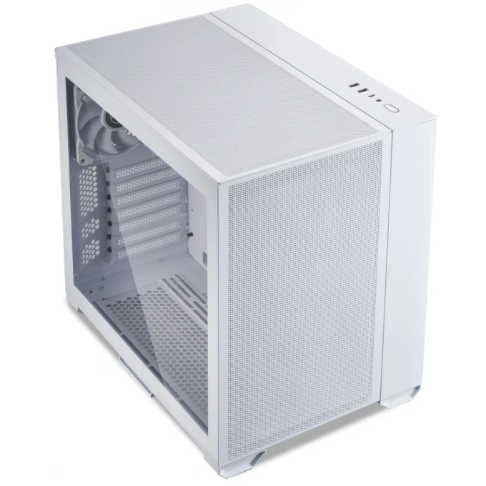 Carcasă Lian Li O11 Air Mini, Compact Mid-Tower, ATX/Micro-ATX/Mini-ITX, Mesh Airflow, Tempered Glass, White - Imagine 1