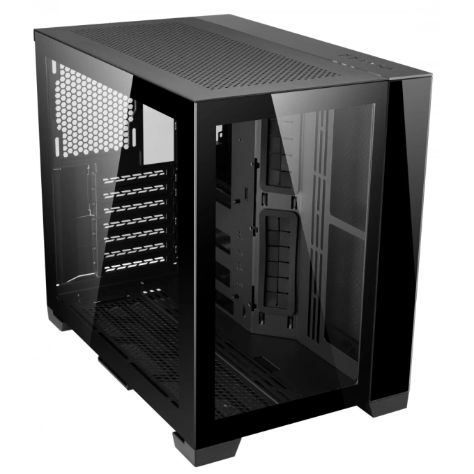Carcasă Lian Li O11 Dynamic Mini, Compact Mid-Tower, ATX/Micro-ATX/Mini-ITX, Tempered Glass, Dual-Chamber Design, Black - Imagine 1