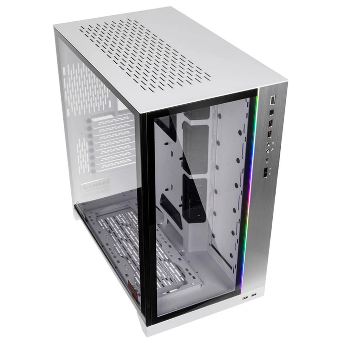 Lian LI Carcasa LIAN LI PC-O11 Dynamic XL ROG Certified, Full-Tower, ATX/Micro-ATX/Mini-ITX/E-ATX, Tempered Glass, Dual-Chamber Design, White - IT-Fashion.ro