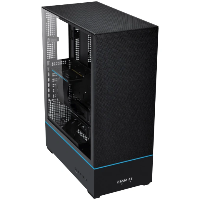 Carcasă Lian Li SUP-01, Mid-Tower, ATX/Micro-ATX/Mini-ITX, Tempered Glass, RGB Riser Cable, Black - Imagine 1