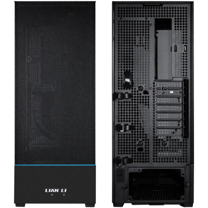 Carcasă Lian Li SUP-01, Mid-Tower, ATX/Micro-ATX/Mini-ITX, Tempered Glass, RGB Riser Cable, Black - Imagine 4