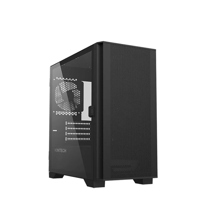 Carcasa MONTECH AIR 100 LITE, Mini-Tower, Micro-ATX/Mini-ITX, Tempered Glass, Black - Imagine 1