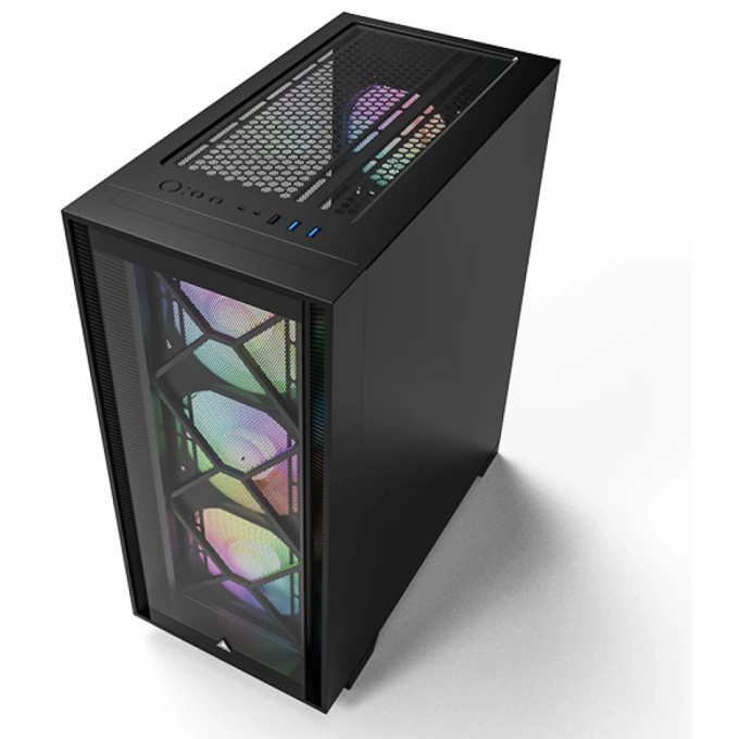 Carcasa MONTECH AIR 1000 PREMIUM, Mid-Tower, ATX/Micro-ATX/Mini-ITX, Tempered Glass, Mesh & Glass Panels Included, Black - Imagine 2