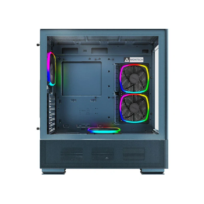 Carcasa MONTECH SKY TWO, Mid-Tower, ATX/Micro-ATX/Mini-ITX, Tempered Glass, 4x 120mm RX120/AX120 PWM ARGB Fans, Black - Imagine 7