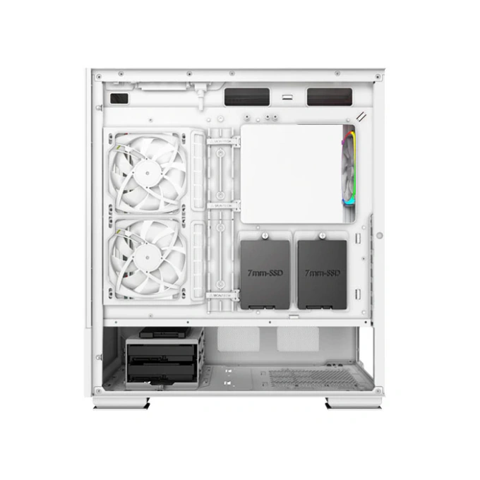 Carcasa MONTECH SKY TWO, Mid-Tower, ATX/Micro-ATX/Mini-ITX, Tempered Glass, ARGB Fans, White - Imagine 4