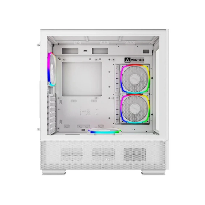 Carcasa MONTECH SKY TWO, Mid-Tower, ATX/Micro-ATX/Mini-ITX, Tempered Glass, ARGB Fans, White - Imagine 7