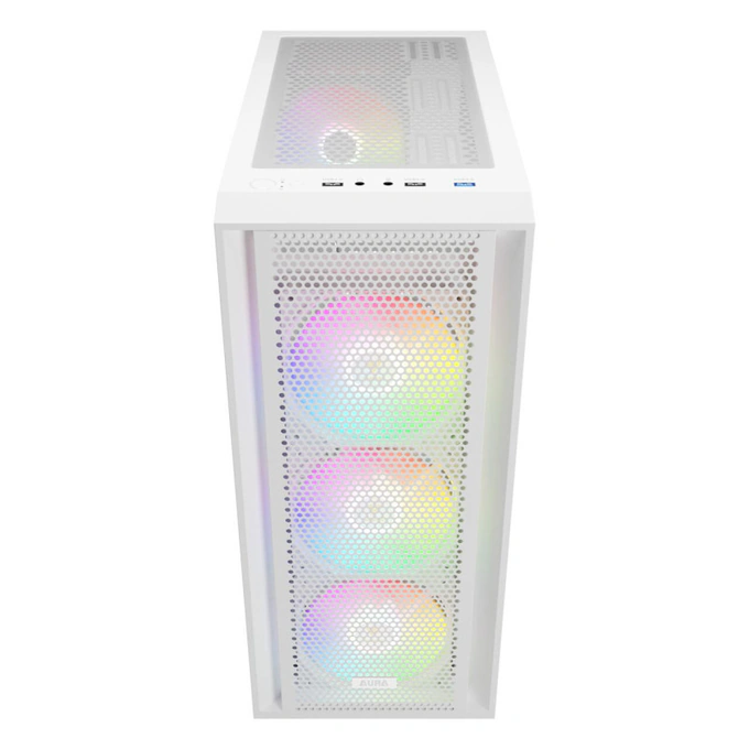 Carcasa PC GAMDIAS Aura GC2 Elite, Middle Tower, Fara sursa, ARGB, White - Imagine 3