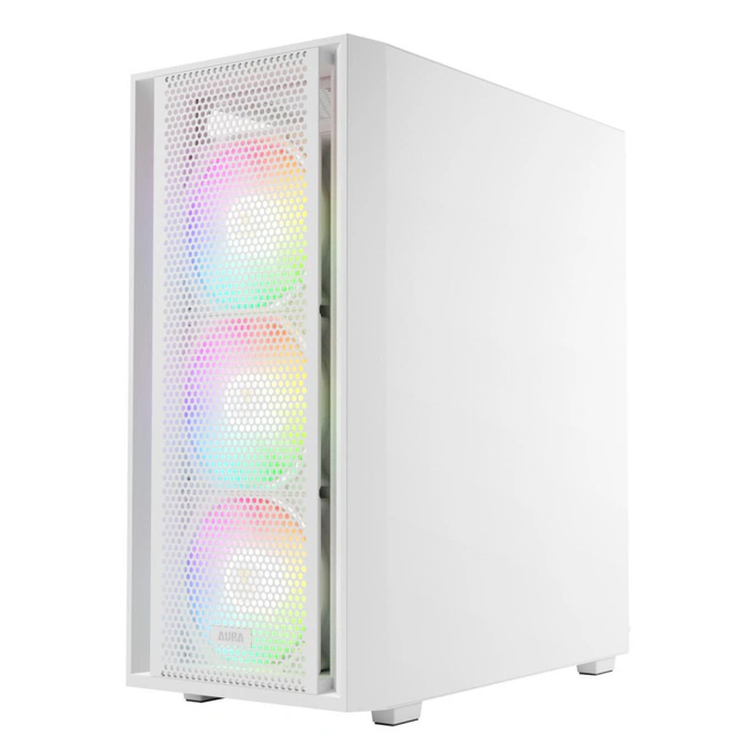Carcasa PC GAMDIAS Aura GC2 Elite, Middle Tower, Fara sursa, ARGB, White - Imagine 6