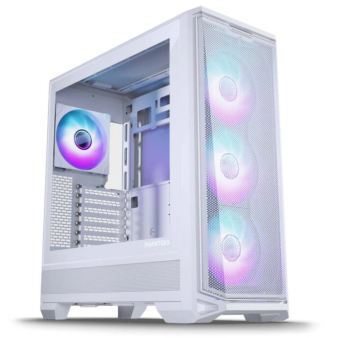 Carcasă Phanteks Eclipse G400A, Mid-Tower, E-ATX/ATX/Micro-ATX/Mini-ITX, Mesh Airflow, Tempered Glass, D-RGB Fans, White - Imagine 1
