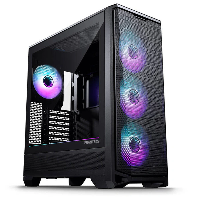 Carcasă Phanteks Eclipse G400A, Mid-Tower, E-ATX/ATX/Micro-ATX/Mini-ITX, Mesh Airflow, Tempered Glass, DRGB Fans, Black - Imagine 1