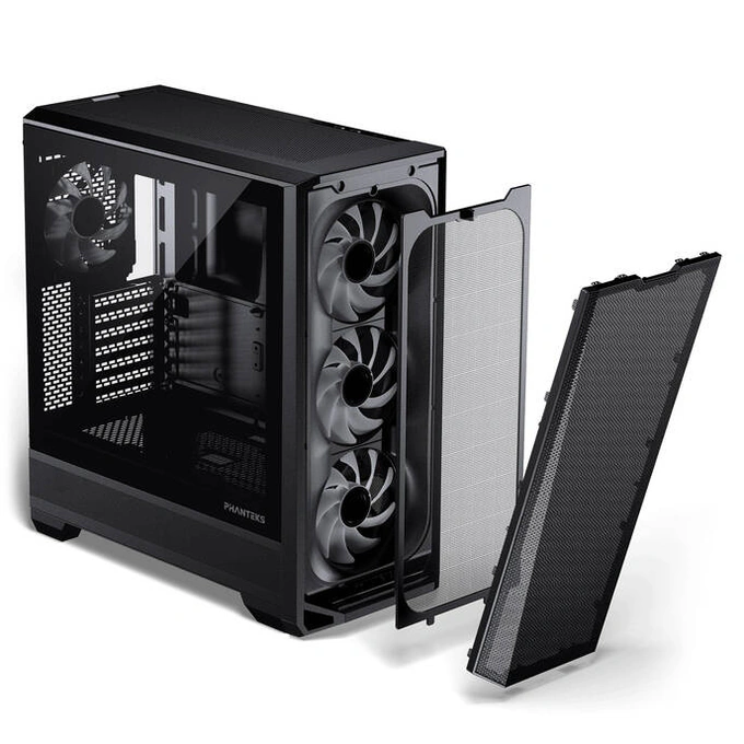 Carcasă Phanteks Eclipse G400A, Mid-Tower, E-ATX/ATX/Micro-ATX/Mini-ITX, Mesh Airflow, Tempered Glass, DRGB Fans, Black - Imagine 2