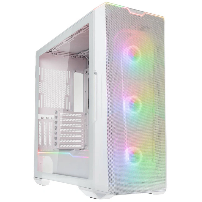Carcasă PHANTEKS Eclipse G500A D-RGB, Mid-Tower, E-ATX/ATX/Micro-ATX/Mini-ITX, Mesh Airflow, Tempered Glass, Matte White - Imagine 1