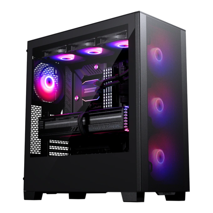 Carcasă Phanteks XT Pro Ultra DRGB, Mid-Tower, E-ATX/ATX/Micro-ATX/Mini-ITX, Mesh Airflow, Tempered Glass, D-RGB Fans, White - Imagine 1