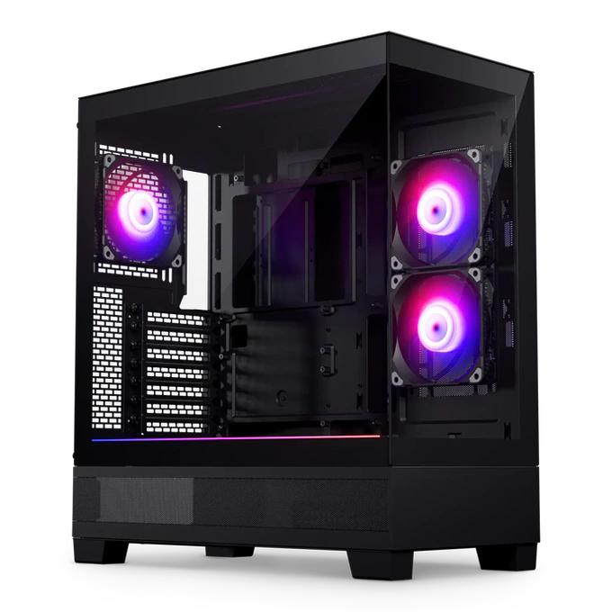 Carcasă Phanteks XT Pro Vertical DRGB, Mid-Tower, E-ATX/ATX/Micro-ATX/Mini-ITX, Tempered Glass, ARGB Fans, Black - Imagine 1