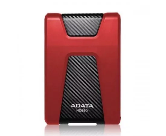 HDD portabil ADATA DashDrive Durable HD650 2TB USB 3.1 Red - Imagine 1