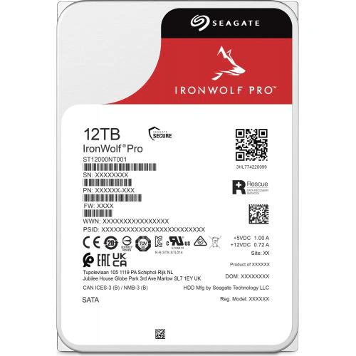 Seagate Hard Disk Server SEAGATE IronWolf PRO 12TB, SATA, 256MB, 3.5inch - IT-Fashion.ro