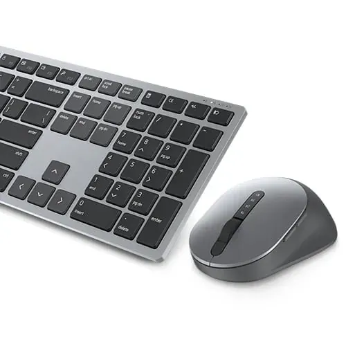 Kit Tastatura + Mouse Wireless DELL 580-AJQJ, USB, Titan Gray - Imagine 3