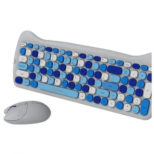 Kit Tastatura + Mouse Wireless + Mouse Pad CANYON CNS-HSETW6BL, Blue - Imagine 3