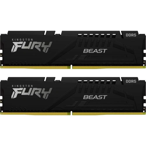 Kit Memorie Kingston Fury Beast Black Intel XMP 3.0 KF560C30BBK2-32, 32GB, DDR5-6000MHz, CL30, Dual Channel - Imagine 2