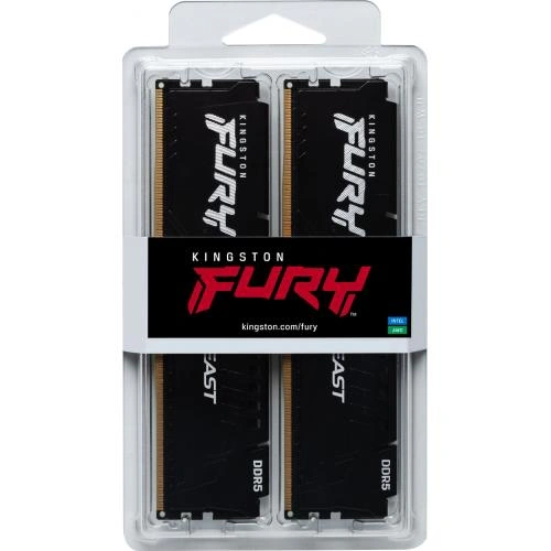 Kit Memorie Kingston Fury Beast Black Intel XMP 3.0 KF560C30BBK2-32, 32GB, DDR5-6000MHz, CL30, Dual Channel - Imagine 4
