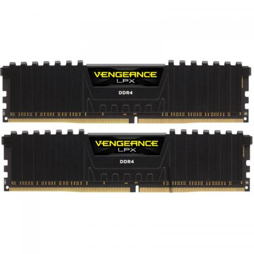 Kit Memorie RAM CORSAIR Vengeance LPX Black CMK16GX4M2E3200C16, DDR4, 16GB (2 x 8GB), 3200MHz, CL16 - Imagine 1