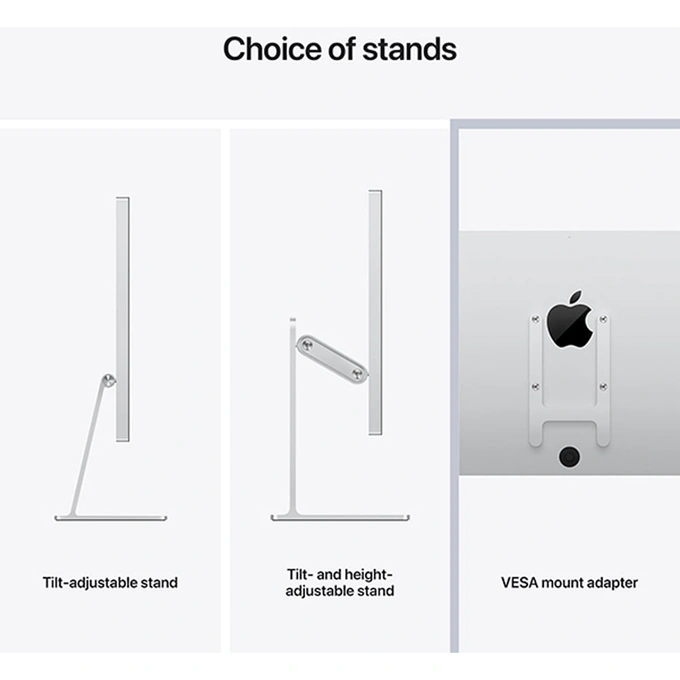 Monitor APPLE Studio Display, 27 Inch, 5K Retina, WebCam 12MP, Standard Glass, Tilt Adjustable Stand, Silver - Imagine 7