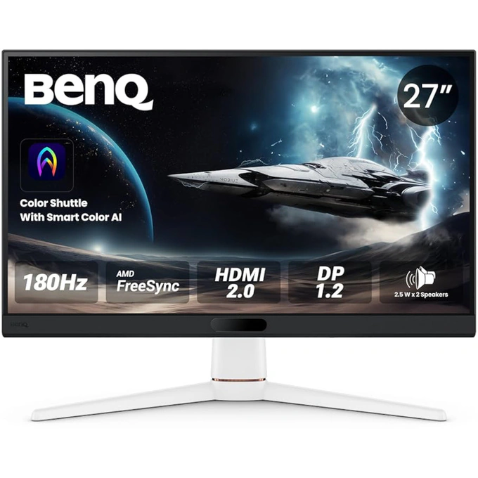 Monitor Gaming BENQ Mobiuz EX271, 27'' Full HD, 180Hz, 1ms, Negru/Alb - Imagine 1
