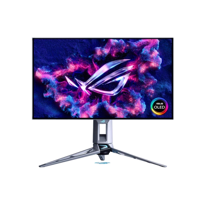 Monitor Gaming LED ASUS ROG Swift PG27AQWP-W, 27 inch QHD OLED, 540 Hz, 0.02 ms, Silver - Imagine 1