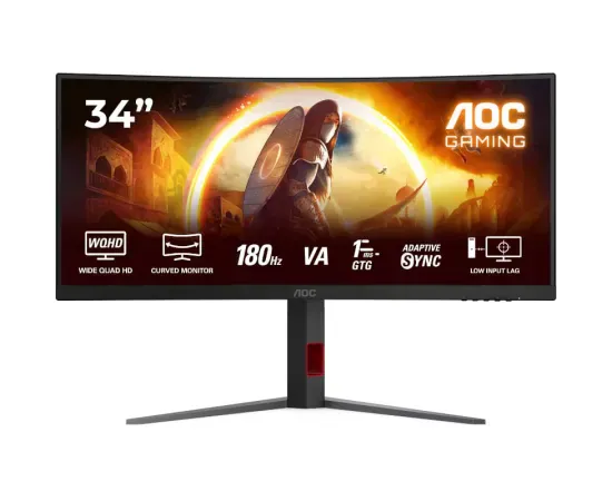Monitor Gaming LED Curbat AOC Agon CU34G4, UWQHD, 34", 0.5 ms, 180 Hz, Black - Imagine 1