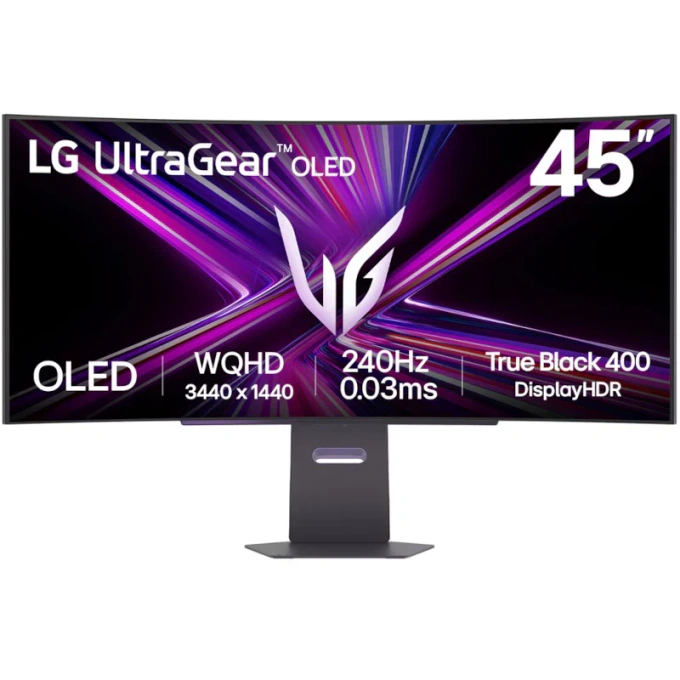 Monitor Gaming LED Curbat LG UltraGear 45GX900A-B.AEU, 44.5" UWQHD OLED, 240 Hz, 0.03 ms, Black - Imagine 1