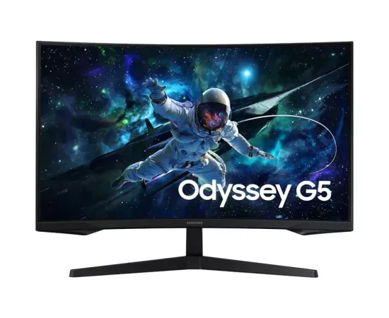 Monitor Gaming LED Curbat SAMSUNG Odyssey G5 G55C LS32CG552EUXEN, 32" QHD, VA, 165 Hz, 1ms, Black - Imagine 1