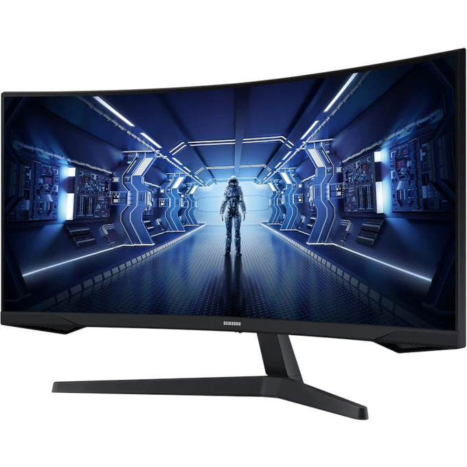 SAMSUNG Monitor Gaming LED Curbat SAMSUNG Odyssey G5 LC34G55TWWPXEN, 34" UWQHD VA, 165 Hz, 1 ms, Black - IT-Fashion.ro